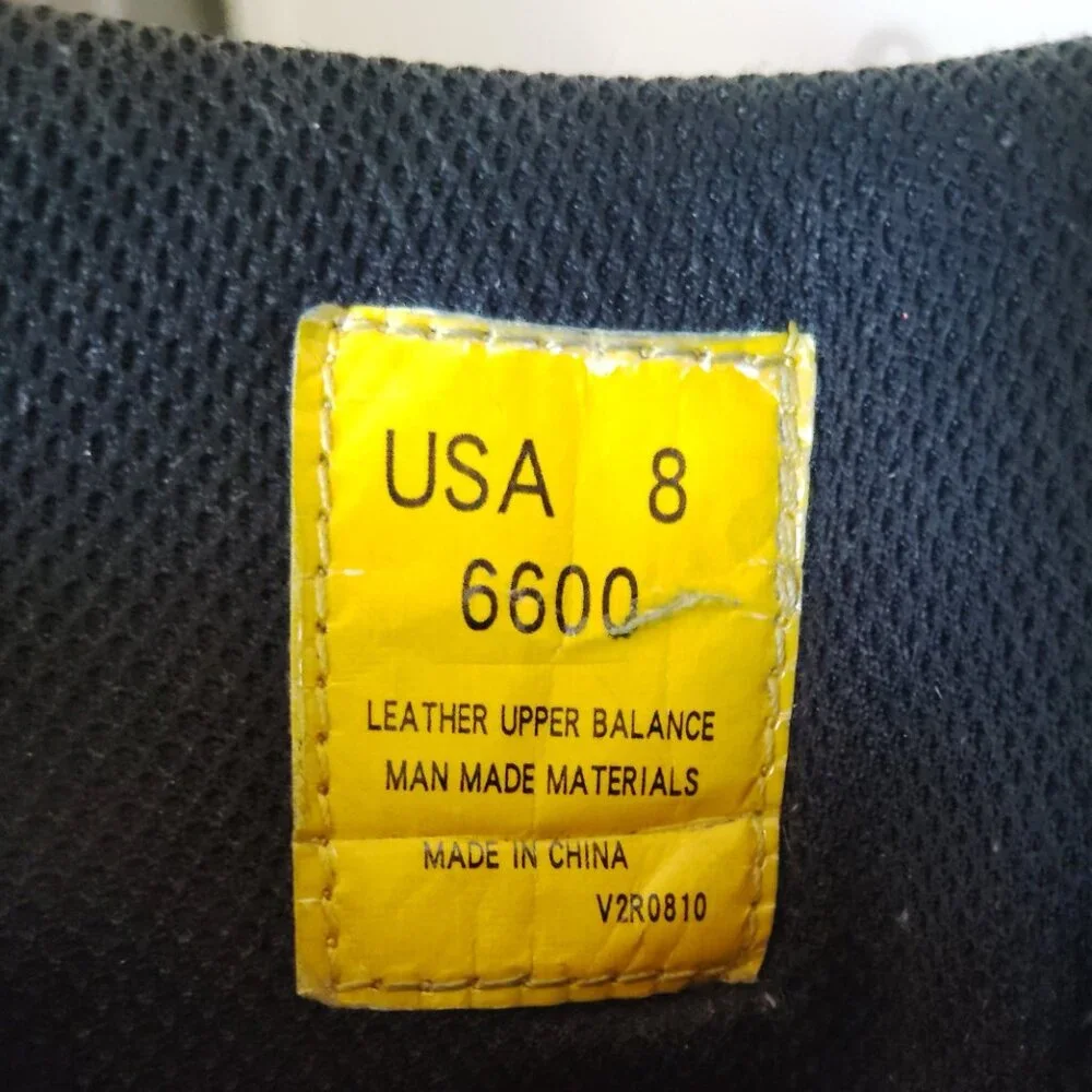 CACTUS WORK BOOTS SLIP RESISTANT BLACK LEATHER MEMORY FOAM 6600 MENS SIZE 8